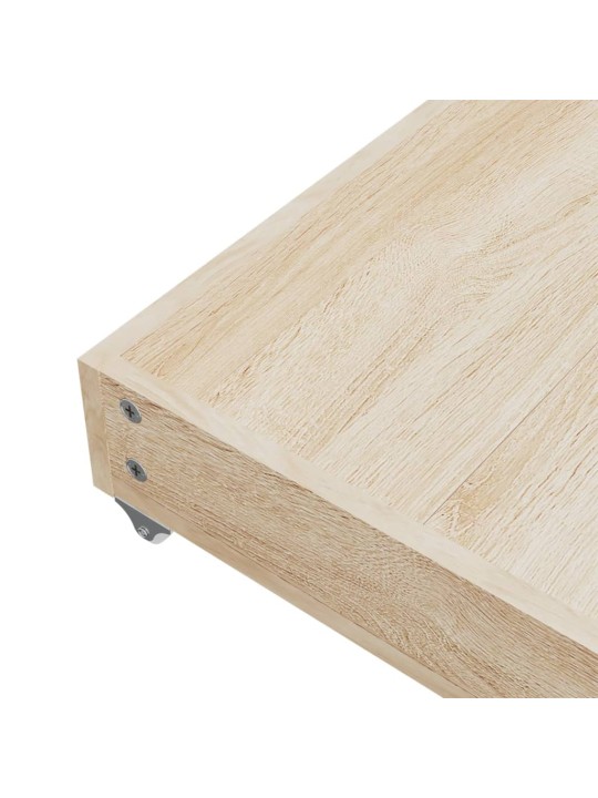 Stalčiai po lova, 2vnt., juodi, apdirbta mediena/dirbtinė oda