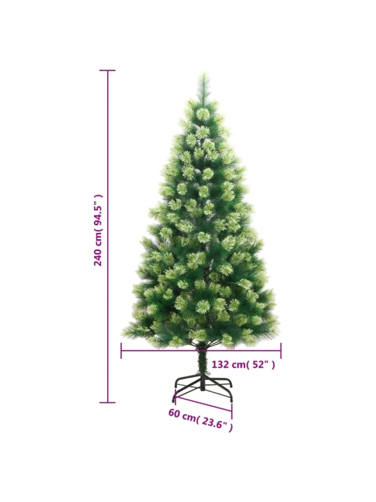 Dirbtinė Kalėdų eglutė su šarnyrinėmis šakomis/stovu, 240cm
