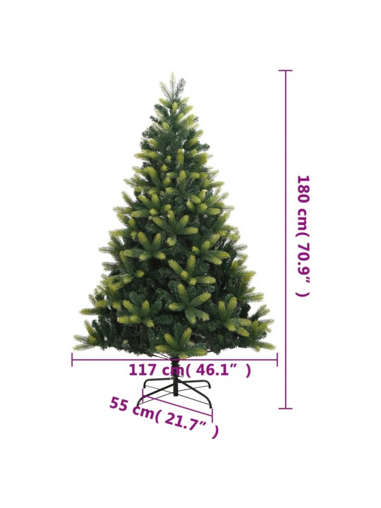 Dirbtinė Kalėdų eglutė su šarnyrinėmis šakomis/stovu, 180cm