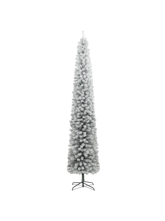 Siaura Kalėdų eglutė su stovu ir sniegu, 300cm, PVC