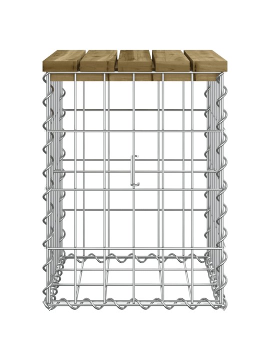 Sodo suoliukas, 33x31x42cm, impregnuota pušis, gabiono dizaino
