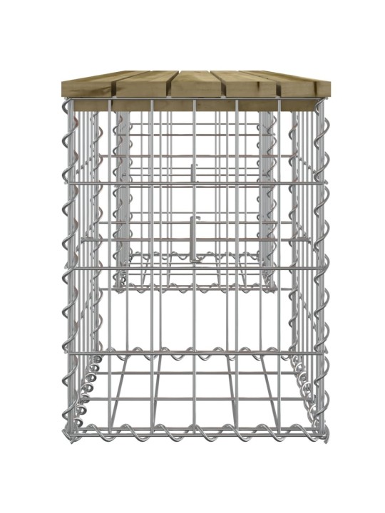 Sodo suoliukas, 103x31x42cm, impregnuota pušis, gabiono dizaino