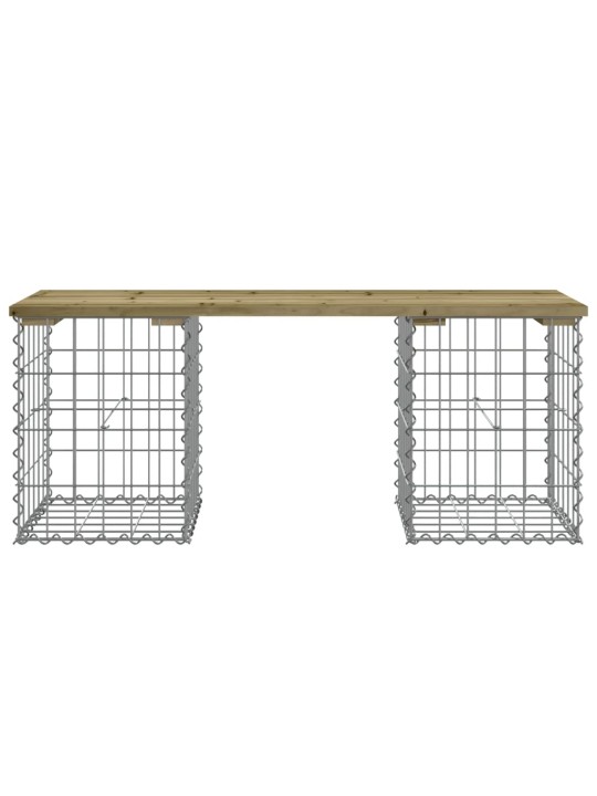 Sodo suoliukas, 103x31x42cm, impregnuota pušis, gabiono dizaino