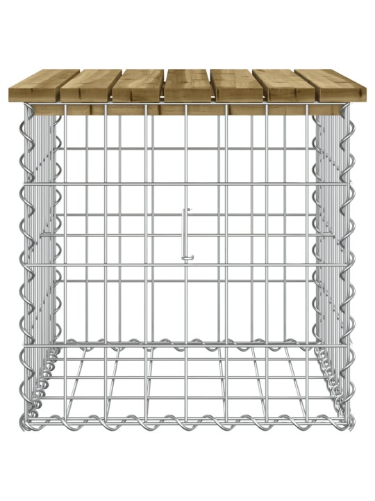 Sodo suoliukas, 43x44x42cm, impregnuota pušis, gabiono dizaino