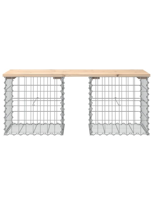 Sodo suoliukas, 103x44x42cm, pušies masyvas, gabiono dizaino
