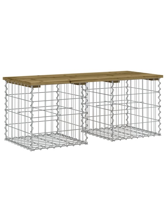 Sodo suoliukas, 103x44x42cm, impregnuota pušis, gabiono dizaino