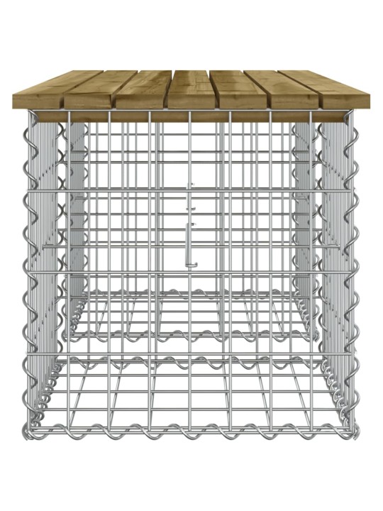 Sodo suoliukas, 103x44x42cm, impregnuota pušis, gabiono dizaino
