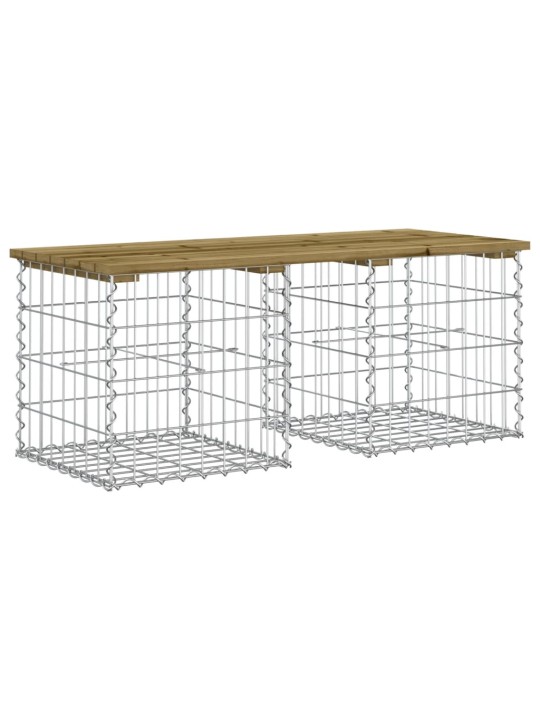 Sodo suoliukas, 103x44x42cm, impregnuota pušis, gabiono dizaino