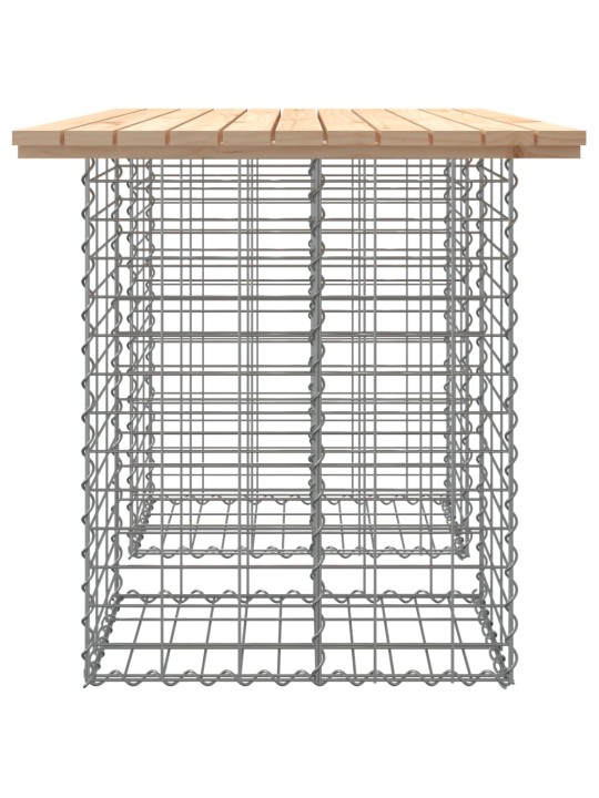 Sodo suoliukas, 100x70x72 cm, pušies masyvas, gabiono dizaino