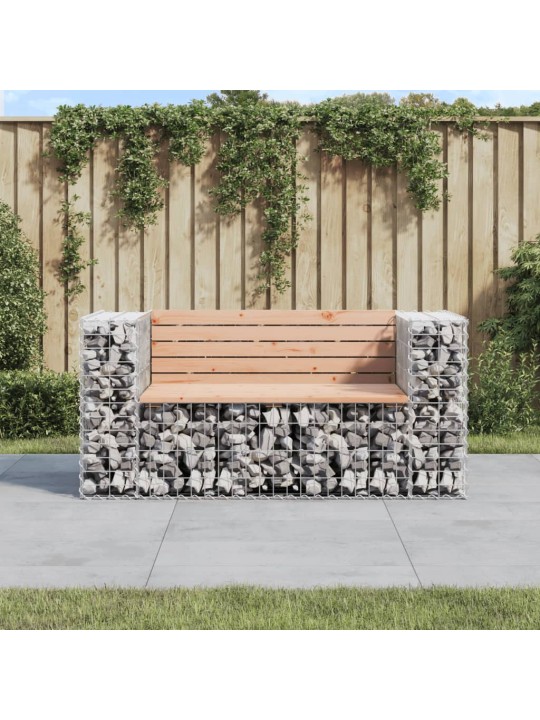 Sodo suoliukas, 143x71x65,5cm, douglas eglė, gabiono dizaino