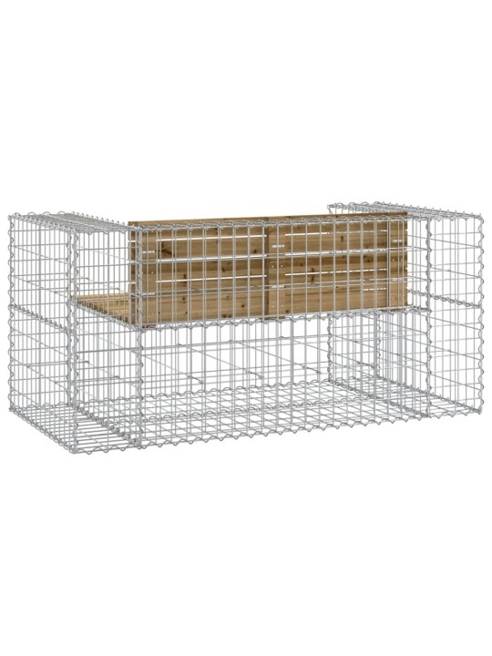 Sodo suoliukas, 143x71x65,5cm, pušis, gabiono dizaino