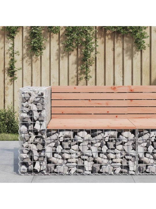 Sodo suoliukas, 92x71x65,5cm, douglas eglė, gabiono dizaino