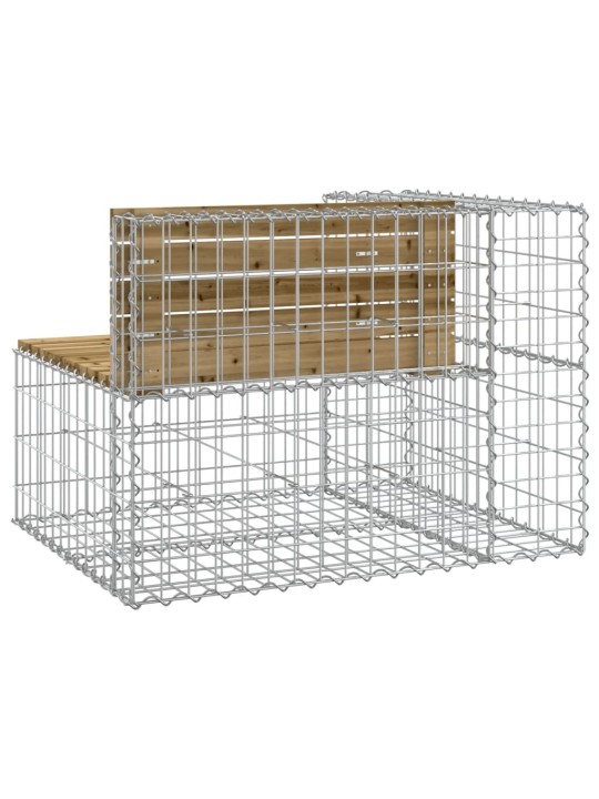 Sodo suoliukas, 92x71x65,5cm, pušis, gabiono dizaino