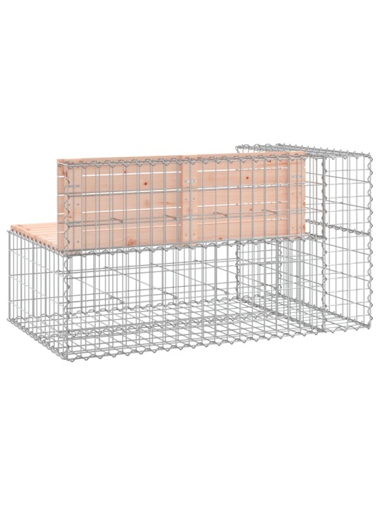 Sodo suoliukas, 122x71x65,5cm, douglas eglė, gabiono dizaino