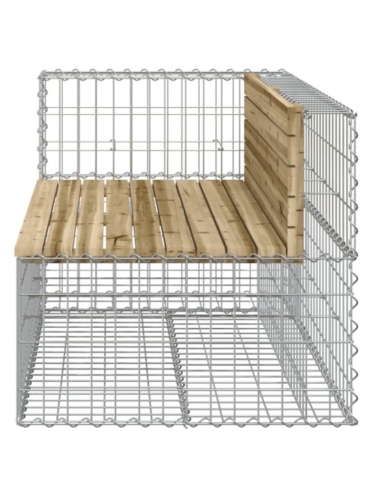 Sodo suoliukas, 122x71x65,5cm, pušis, gabiono dizaino
