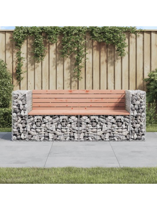 Sodo suoliukas, 184x71x65,5cm, douglas eglė, gabiono dizaino