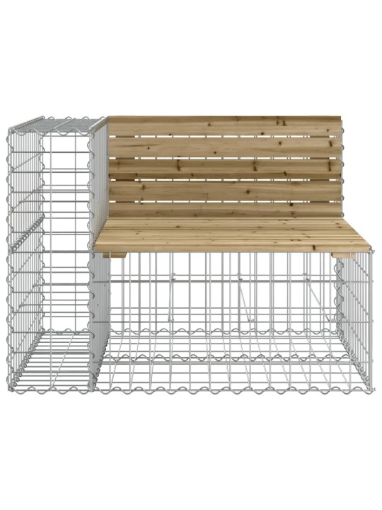 Sodo suoliukas, 184x71x65,5cm, pušis, gabiono dizaino