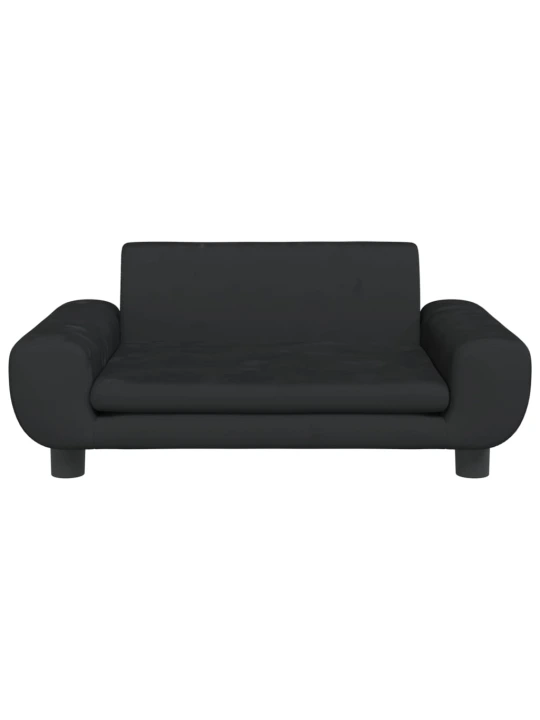 Vaikiška sofa, juodos spalvos, 70x45x33cm, aksomas