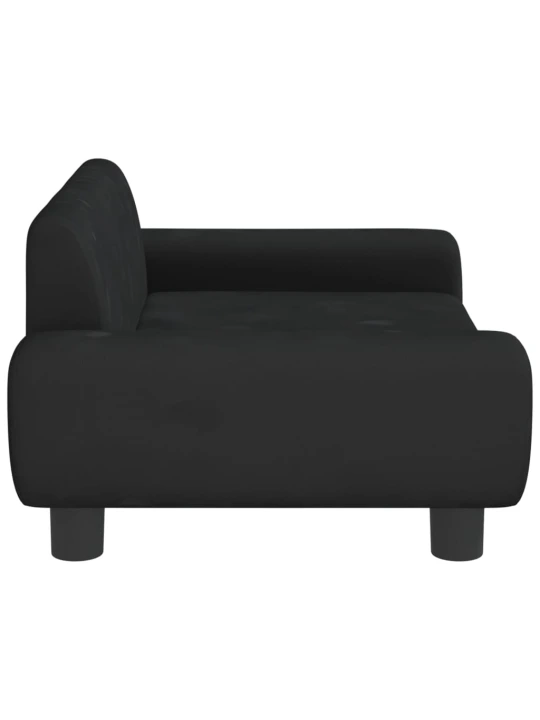 Vaikiška sofa, juodos spalvos, 70x45x33cm, aksomas
