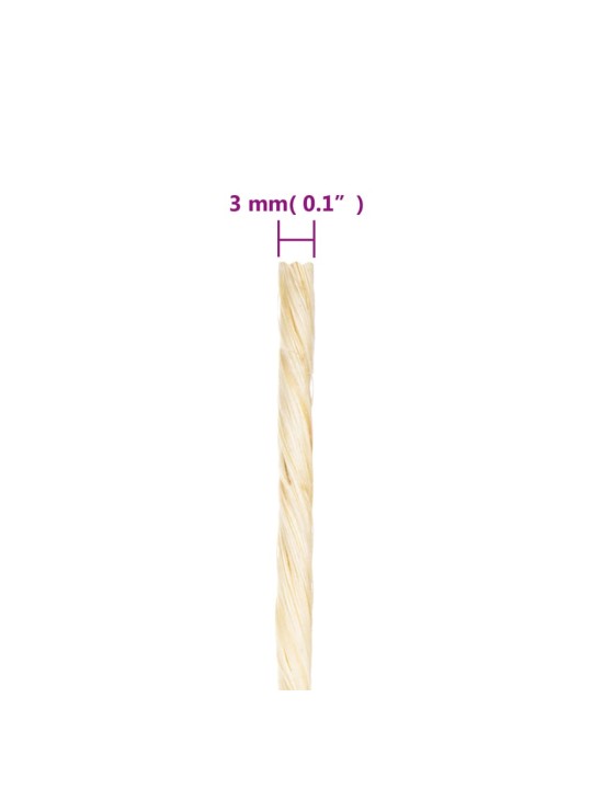 Virvė, 400m, 100% sizalis, 3mm