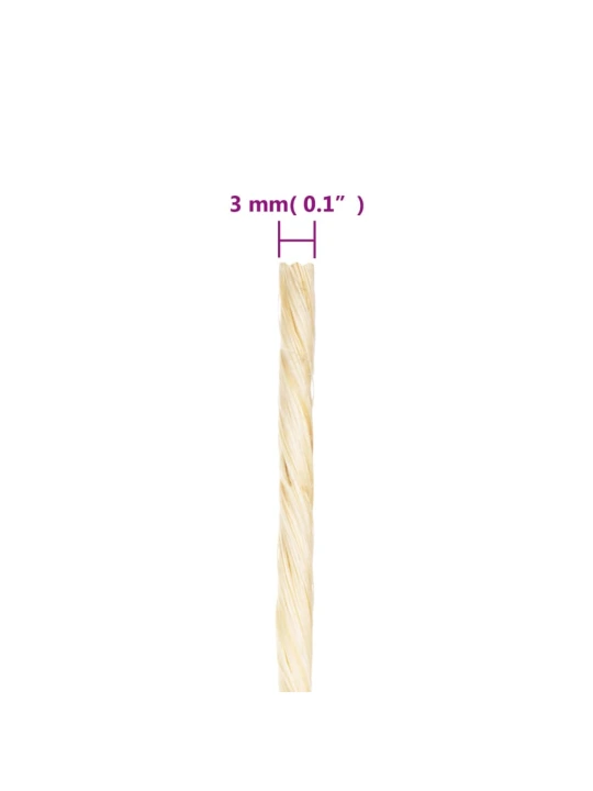 Virvė, 400m, 100% sizalis, 3mm