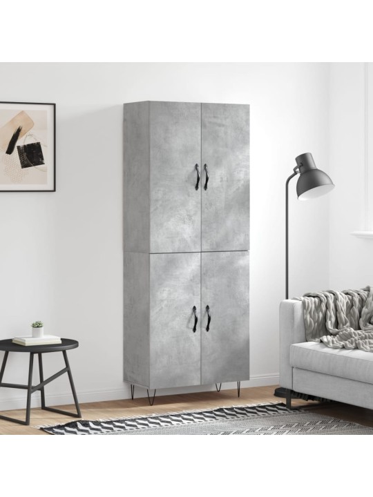 Komoda, betono pilkos spalvos, 69,5x34x180cm, apdirbta mediena
