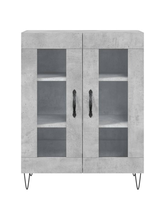 Komoda, betono pilkos spalvos, 69,5x34x180cm, apdirbta mediena