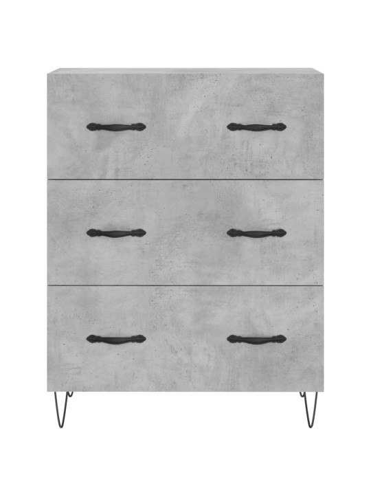 Komoda, betono pilkos spalvos, 69,5x34x180cm, apdirbta mediena