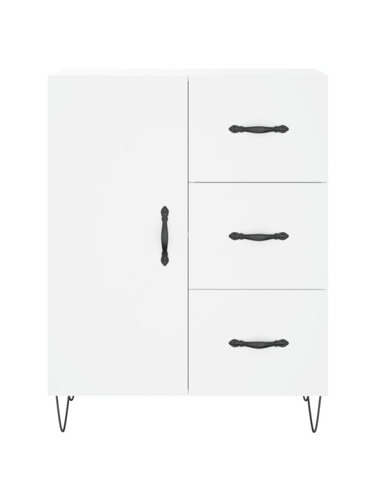 Komoda, baltos spalvos, 69,5x34x180cm, apdirbta mediena