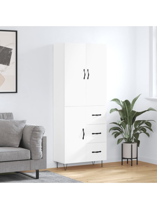 Komoda, baltos spalvos, 69,5x34x180cm, apdirbta mediena