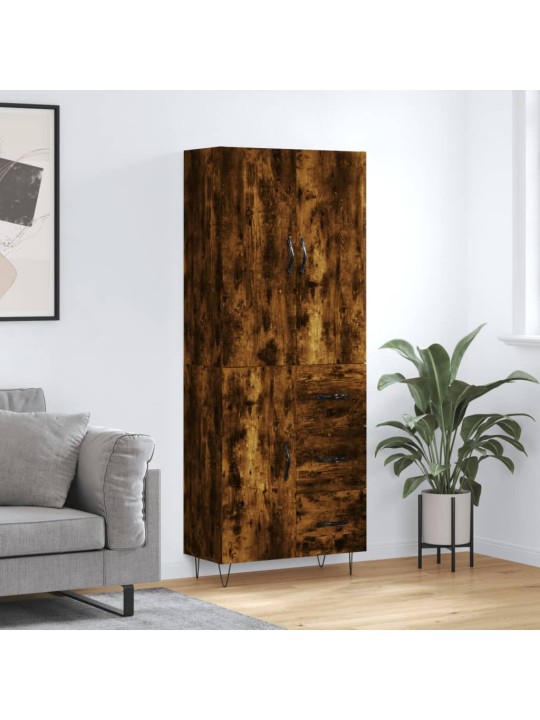 Komoda, dūminio ąžuolo spalvos, 69,5x34x180cm, apdirbta mediena