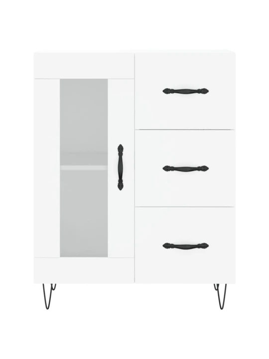 Komoda, baltos spalvos, 69,5x34x180cm, apdirbta mediena