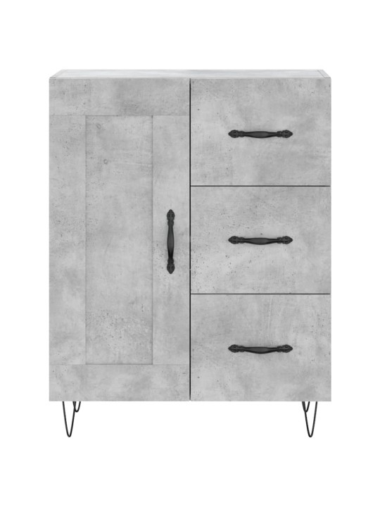 Komoda, betono pilkos spalvos, 69,5x34x180cm, apdirbta mediena