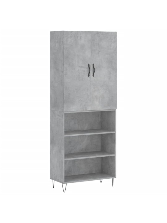 Komoda, betono pilkos spalvos, 69,5x34x180cm, apdirbta mediena