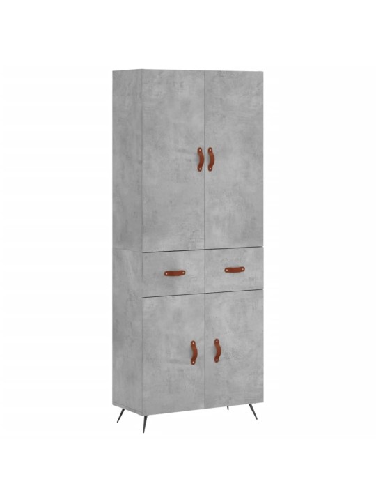 Komoda, betono pilkos spalvos, 69,5x34x180cm, apdirbta mediena