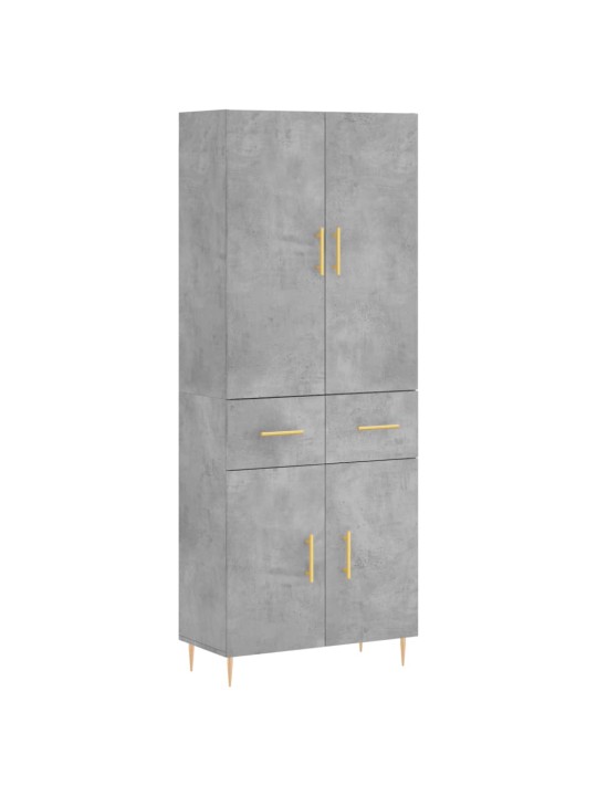 Komoda, betono pilkos spalvos, 69,5x34x180cm, apdirbta mediena