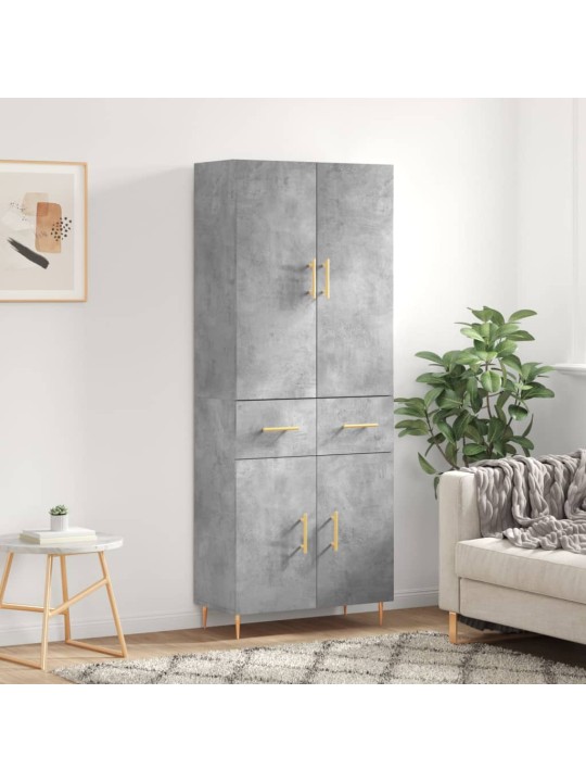 Komoda, betono pilkos spalvos, 69,5x34x180cm, apdirbta mediena