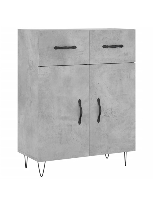 Komoda, betono pilkos spalvos, 69,5x34x180cm, apdirbta mediena