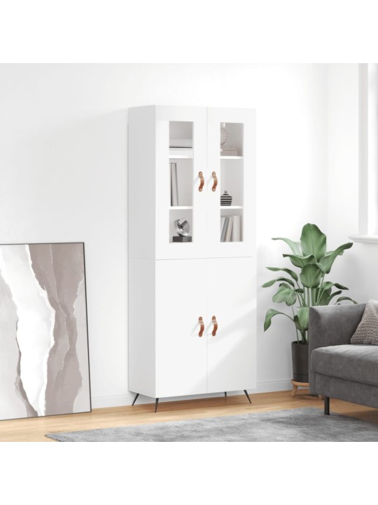 Komoda, baltos spalvos, 69,5x34x180cm, apdirbta mediena
