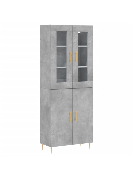 Komoda, betono pilkos spalvos, 69,5x34x180cm, apdirbta mediena