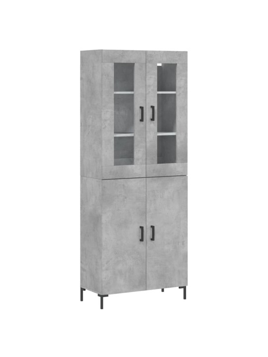 Komoda, betono pilkos spalvos, 69,5x34x180cm, apdirbta mediena
