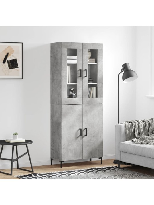 Komoda, betono pilkos spalvos, 69,5x34x180cm, apdirbta mediena