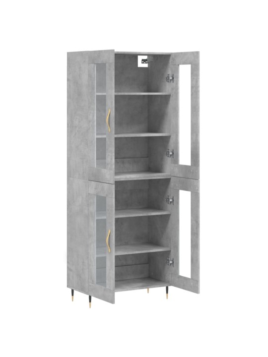 Komoda, betono pilkos spalvos, 69,5x34x180cm, apdirbta mediena