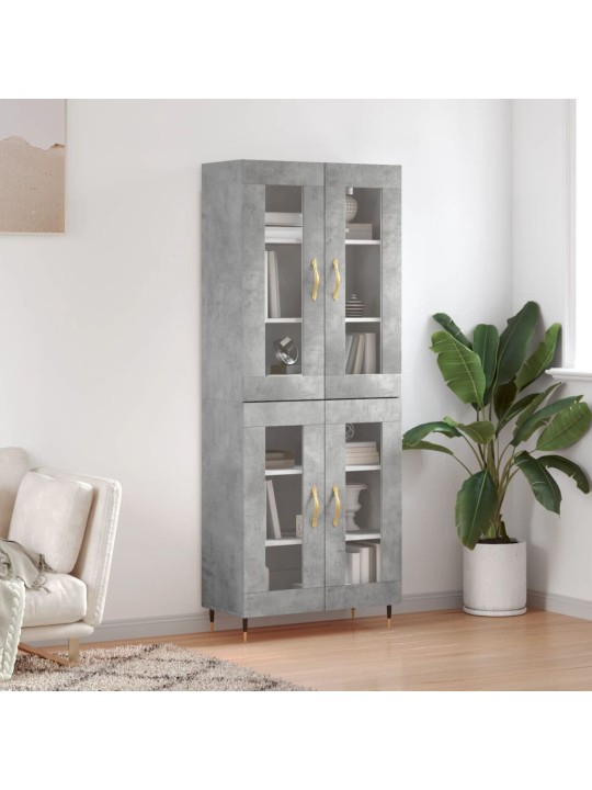 Komoda, betono pilkos spalvos, 69,5x34x180cm, apdirbta mediena