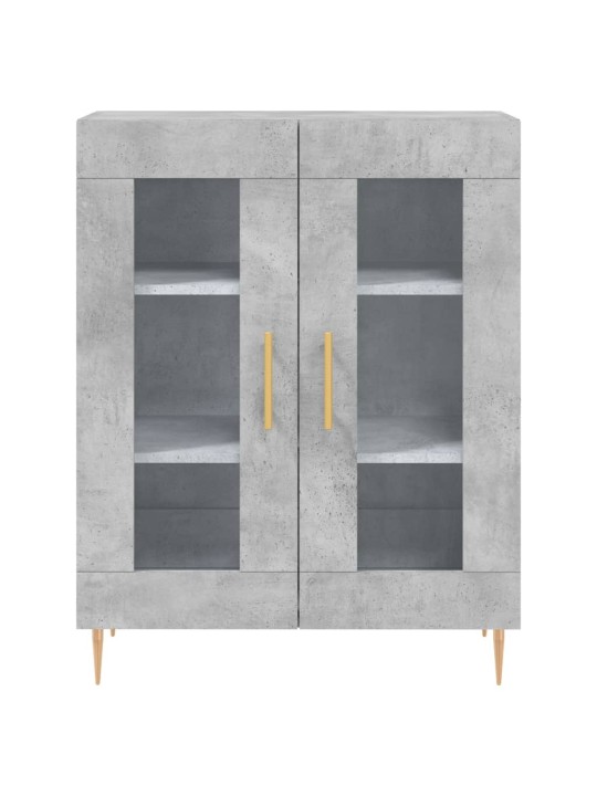 Komoda, betono pilkos spalvos, 69,5x34x180cm, apdirbta mediena