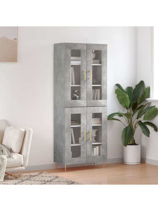 Komoda, betono pilkos spalvos, 69,5x34x180cm, apdirbta mediena