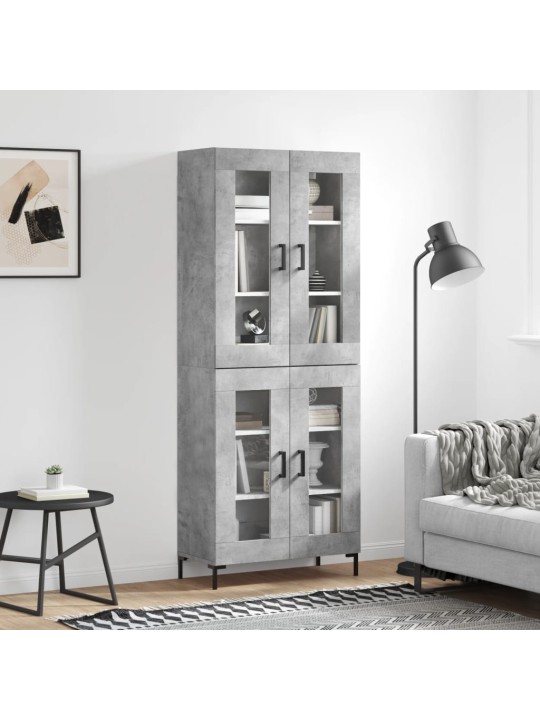 Komoda, betono pilkos spalvos, 69,5x34x180cm, apdirbta mediena