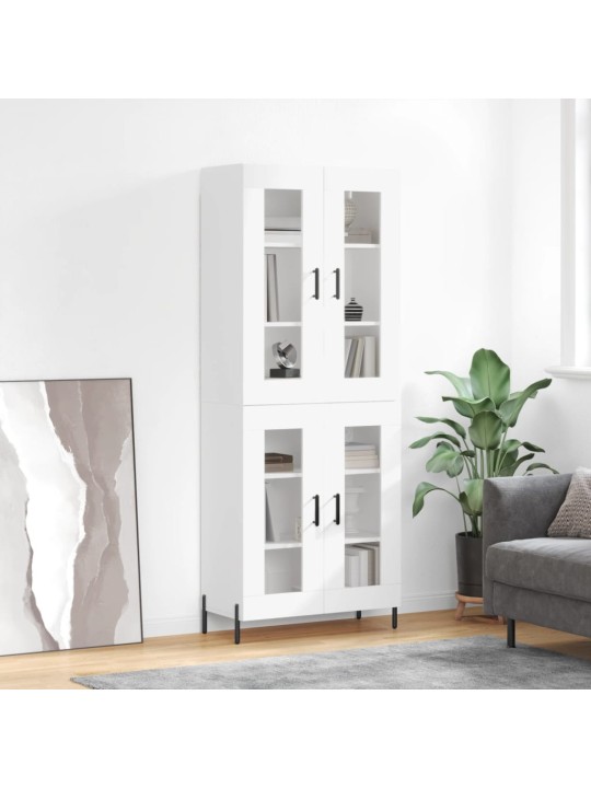 Komoda, baltos spalvos, 69,5x34x180cm, apdirbta mediena