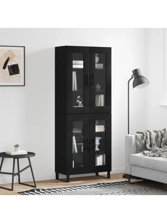 Komoda, juodos spalvos, 69,5x34x180cm, apdirbta mediena