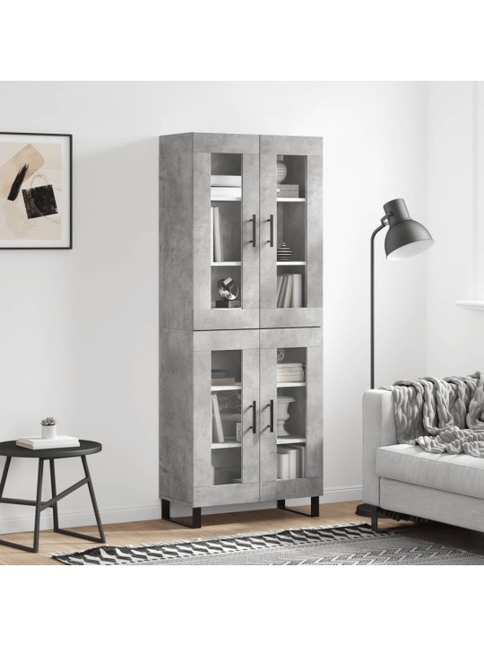 Komoda, betono pilkos spalvos, 69,5x34x180cm, apdirbta mediena